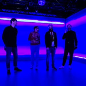 The band pictured from left to right: Andrew White, Vijay Mistry, Nick Baines and Simon Rix. Captured in their curated silent gig at York Art Gallery. Photos by Scott Turner