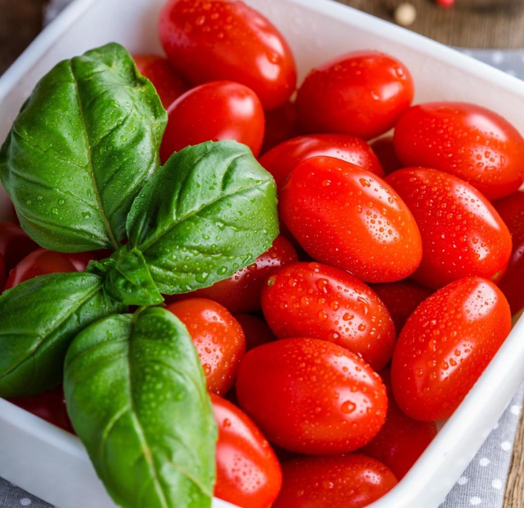 Basil and tomatoes