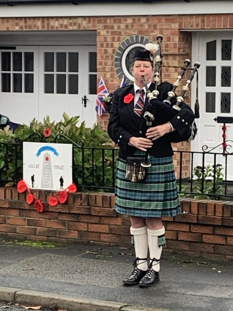 Bagpiper Rachael Blueman