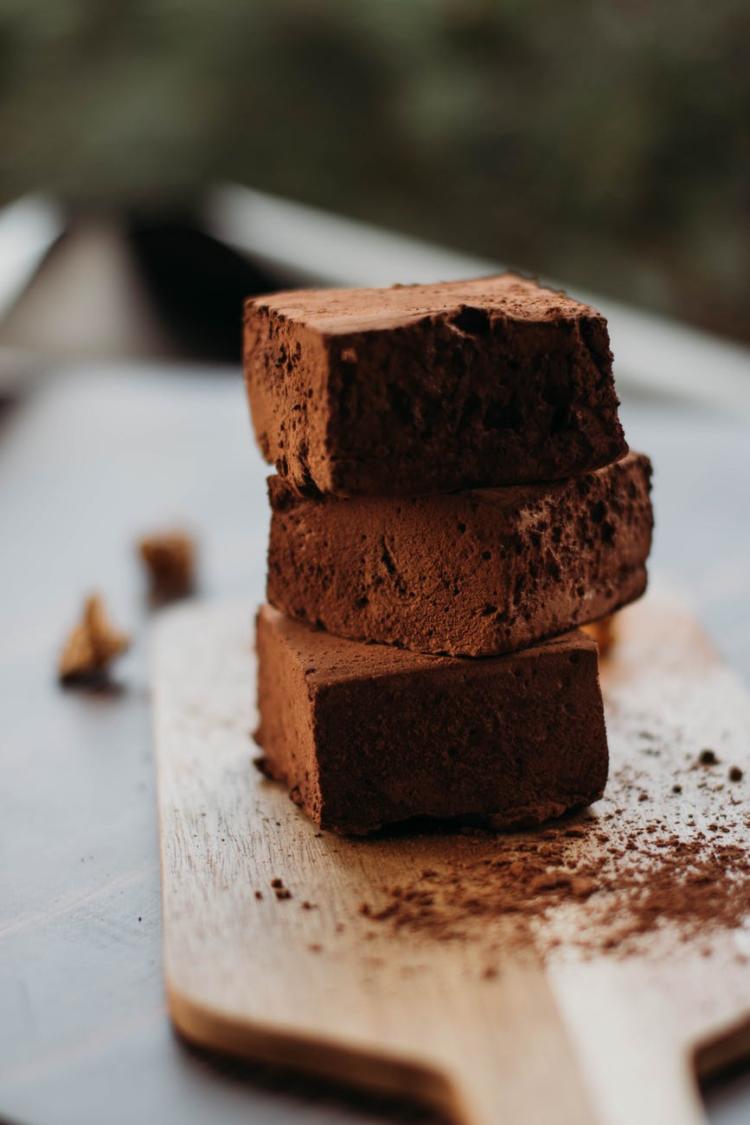 brown chocolate bar on white table